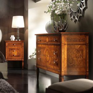 Anthea ANTIQUA586-587, Maggiolini style chest of drawers and nightstand