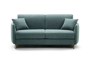Aalborg, Sofa bed with linear shapes, rounded armrest