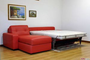 Sofa bed with storage peninsula, Double sofa bed, with container chaise longue