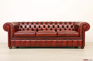 Chesterfield sofa, Chesterfield sofa in leather