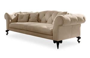 George sofa, Upholstered quilted sofa in classic style