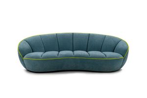 Shai, Sofa with soft shapes, with elastic covering