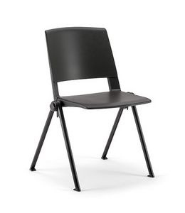 Clio Plastic 01, Stackable chair in plastic material