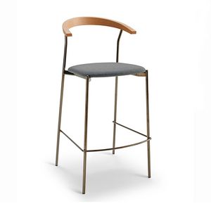 Bis stool, Metal stool with soft seat