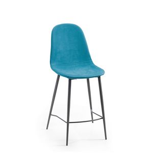 Dafne SG, Metal stool with upholstered shell