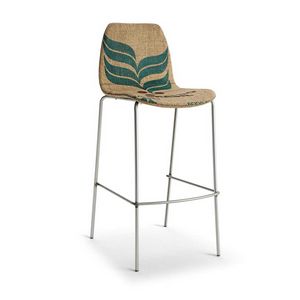 Kaffa stool, Metal stool, with printed fabric coverings