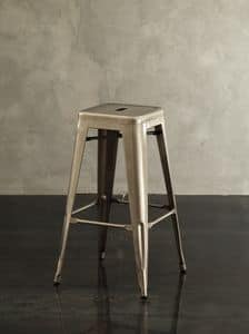 Art. 590 Route 66 barstool, Stool made of metal, in vintage style