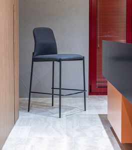 Coffee-SG65, Metal stool, elegant and with a minimal design