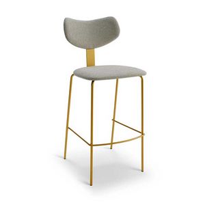 Line 2 metallo stool, Metal stool, padded seat and back