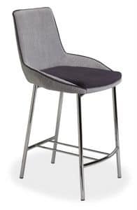 Baxi SGFM, Metal stool with shell upholstered