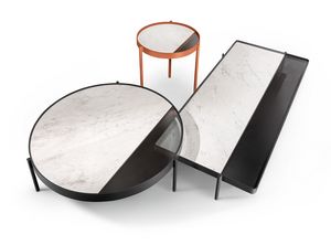 Valley coffee table, Elegant coffee tables in metal, marble and glass
