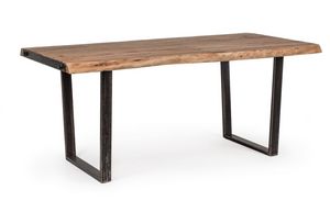 Table Elmer 180X90, Table with hand-worked wooden top