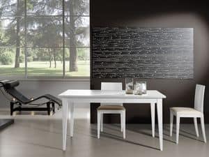 Complements Table 03, Extendable wooden table, perfect for modern living room