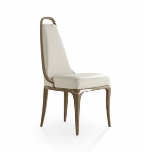 Alexander Glam Art. A13, Chair in polished ash wood, padded seat and back