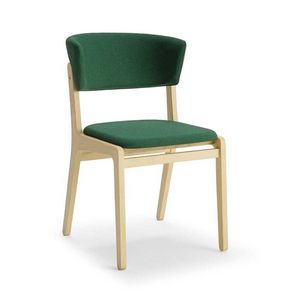 Ava chair, Wooden chair, with large padded back