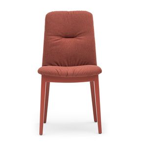 Light 03212, Wooden chair, with upholstered seat and back