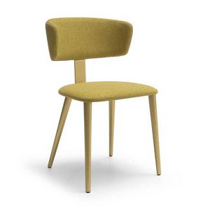 Line 3 legno chair, Wooden chair with enveloping backrest