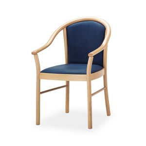 Manuela, Chair with armrests, upholstered, for contract use