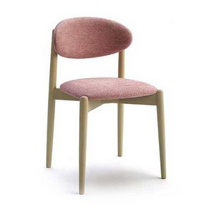 Nirvana 2 chair, Wooden chair, padded seat and back