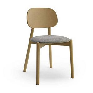 Pigreco 2 chair, Wooden seats with padded seat