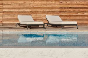 INFINITY, Outdoor sunbed with a geometric design
