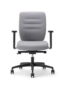 Ava 02, Office chair on wheels, with padded seat and back