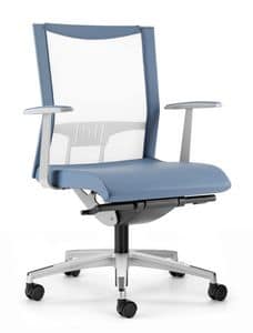 AVIANET 3602, Chair with back in elastic mesh, for office