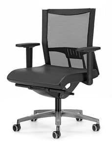 AVIANET 3606, Work chair with T shaped armrests, for office