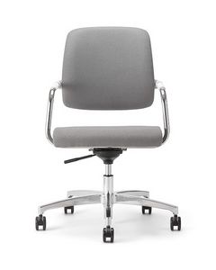 Kos White Soft 03, Padded office chair, on castors