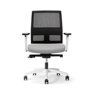 Omnia White 02, Office chair with mesh backrest and white structure