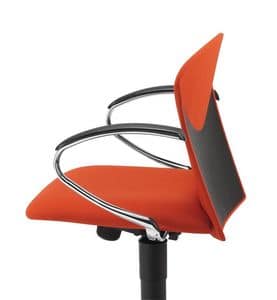 VULCAN 1310 Z, Padded task chair with chrome armrests, for office