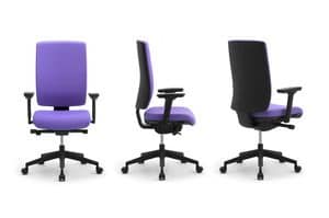 Wiki Upholstered , Operational office chair with armrests and headrests