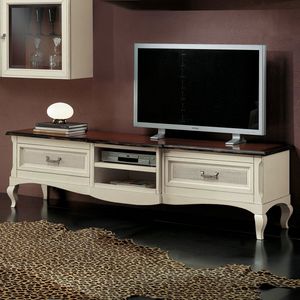 Corinto CORINH013-B, Classic TV stand with Vienna straw drawers