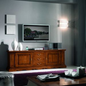 Leaf NOTGIO887B, TV stand with 2 doors and 3 drawers