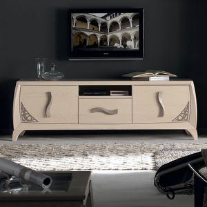 Luna Glamour LUNA5053, TV stand base with 3 drawers with fretwork and 1 compartment