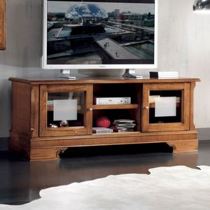 Style NOVITA-H107, TV stand with carved plinth