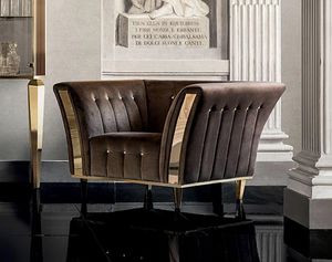 DIAMANTE armchair, Armchair with a classic design, for refined living rooms