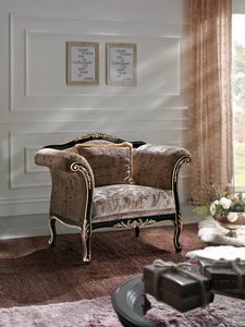 Inglese armchair, Carved armchair