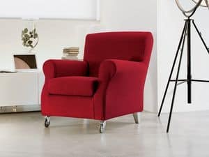 Novecento, Luxurious armchair in polyurethane, with wheels, for medical office
