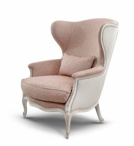 Armchair 2272, Bergre armchair with high backrest, in Louis XV style