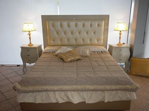 3520 BED, Padded bed with capitonn headboard