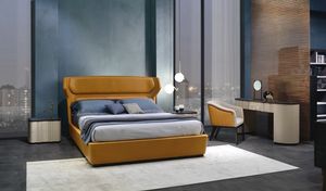LE30 Mistral bed, Bed characterized by curved and anatomic headboard