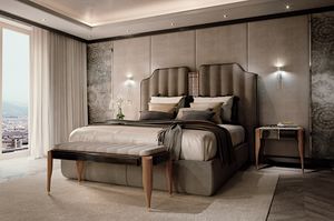 LEXINGTON AVENUE Bed, Luxury bed with upholstered headboard