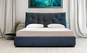 NIVES, Contemporary bed with tufted headboard
