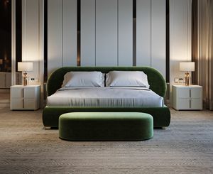 Nuvola Art. ENU001, Upholstered bed with rounded shapes