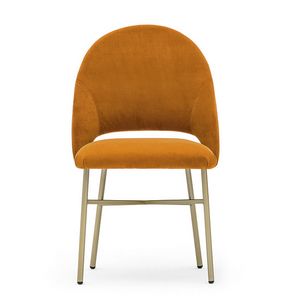 Niky 04715, Chair with metal base, enveloping backrest