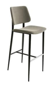 Joe SG, Fixed height stool with upholstered seat and backrest