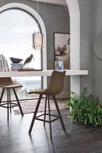 MAIORCA PLUS SG197, Modern stool with painted metal base