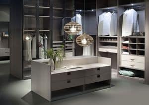 ATLANTE walk-in wardrobe comp.05, Walk-in closet, aesthetic order, customizable measures