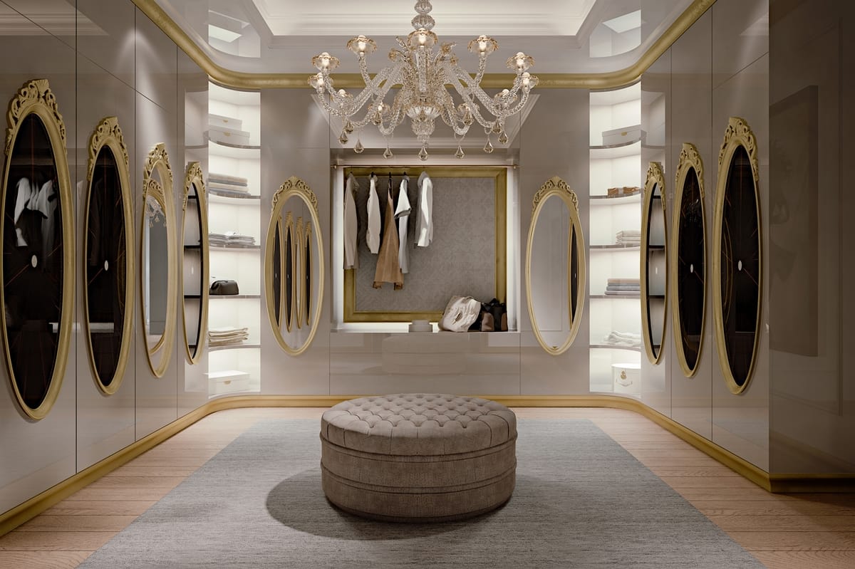Custom-made luxury walk-in closet